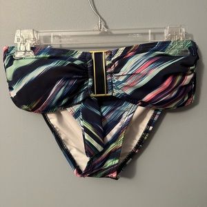 La Blanca Multicolor Bandeau Tie Back Bikini